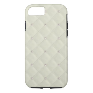 Funda Para iPhone 8/7 Perno prisionero poner crema de la perla acolchado