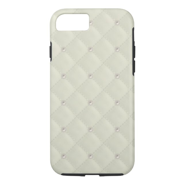 Funda De Case-Mate Para iPhone Perno prisionero poner crema de la perla acolchado (Reverso)