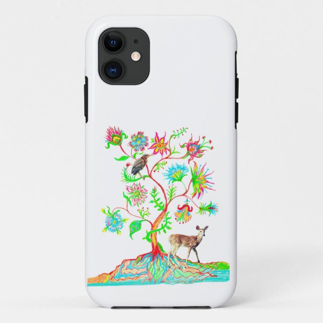 Funda De Case-Mate Para iPhone Perón verde y ciervo (Reverso)
