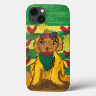 Funda Para iPhone 13 Perrito "Arte de Niños"