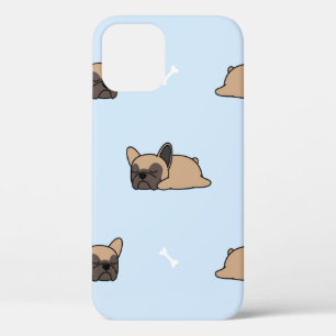 Funda Para iPhone 12 Perrito de bulldog francés lindo durmiendo sin cos