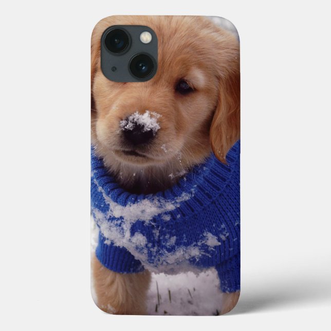 Funda De Case-Mate Para iPhone Perrito del golden retriever (Reverso)