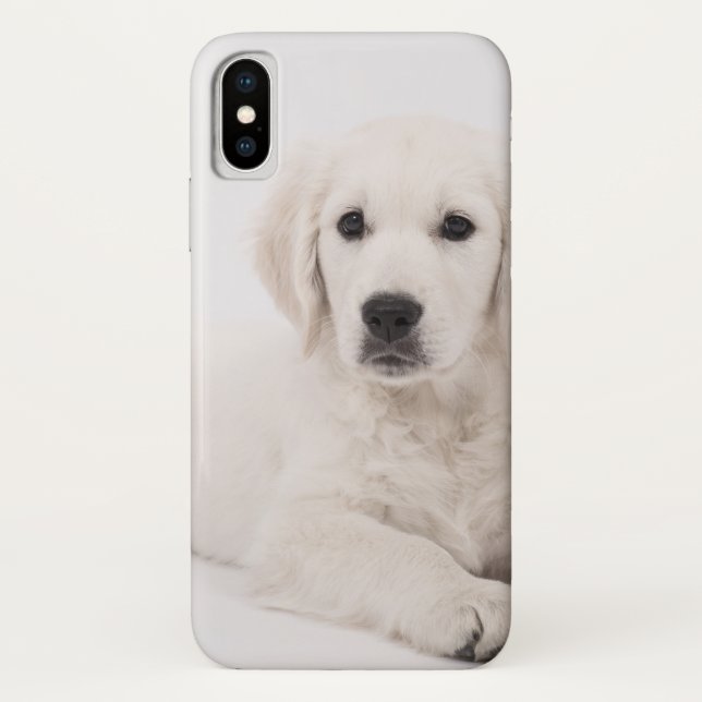Funda De Case-Mate Para iPhone Perrito del golden retriever (Reverso)