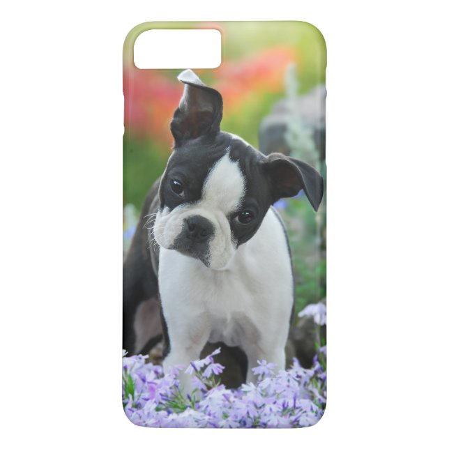 Funda De Case-Mate Para iPhone Perrito del perro de Boston Terrier (Reverso)