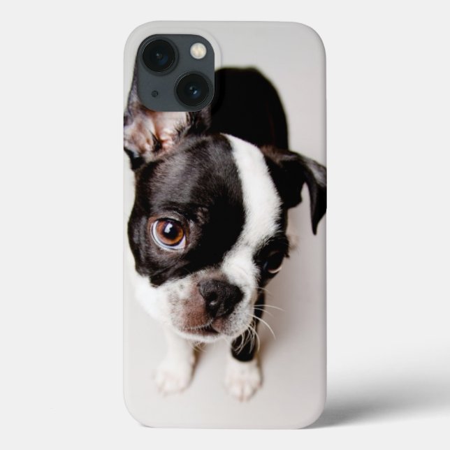 Funda De Case-Mate Para iPhone Perrito Edison Boston Terrier. (Reverso)