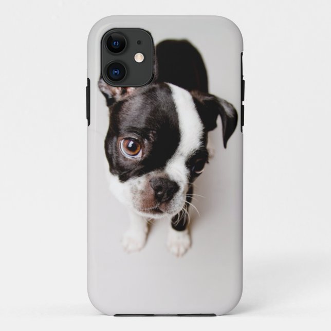 Funda De Case-Mate Para iPhone Perrito Edison Boston Terrier. (Reverso)