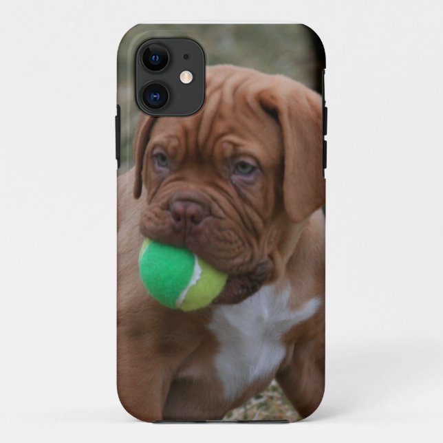 Funda De Case-Mate Para iPhone Perrito francés del mastín (Reverso)