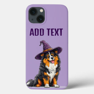 Funda Para iPhone 13 Perro Alegre con Sombrero de Bruja