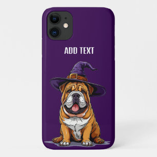 Funda Para iPhone 11 Perro Alegre con Sombrero de Bruja