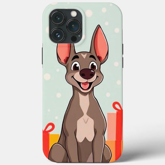 Funda De Case-Mate Para iPhone Perro alegre de estilo cartoon (Reverso )