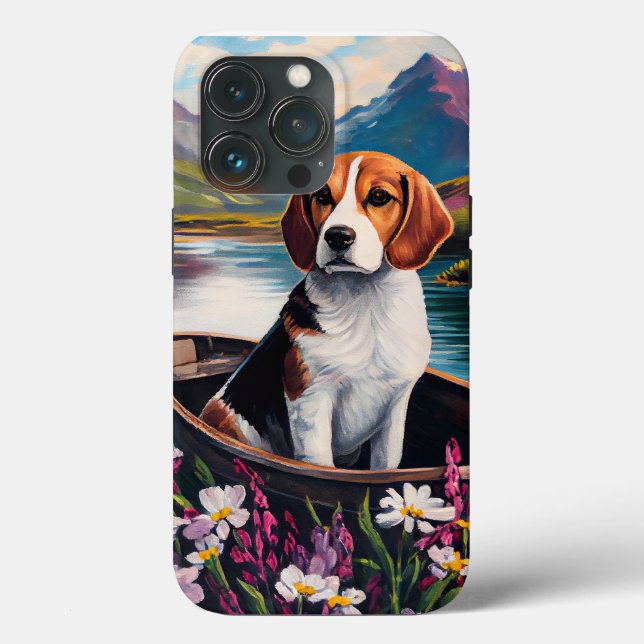 Funda De Case-Mate Para iPhone Perro Beagle en un remo: Una aventura escénica (Reverso )