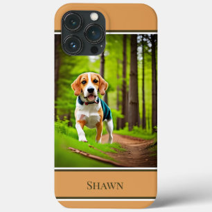 Funda Para iPhone 13 Pro Max Perro Beagle en Woods Rustic
