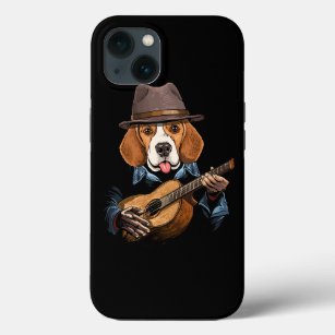 Funda Para iPhone 13 Perro Beagle Jugando A La Guitarra Mascota Beagle 