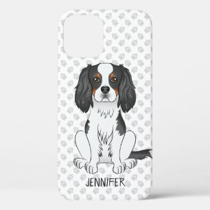Funda Para iPhone 12 Perro Cavalier King Charles Spaniel de tres colore