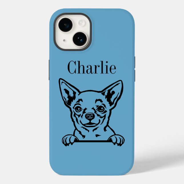 Funda De Case-Mate Para iPhone Perro chihuahua (Reverso )