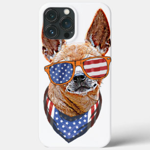 Funda Para iPhone 13 Pro Max Perro Chihuahua Independencia Estadounidense 4 de 