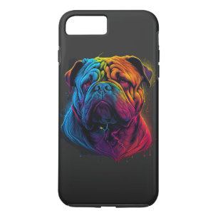 Funda Para iPhone 8 Plus/7 Plus Perro chino Shar Pei brillante y brillante, Shar-P