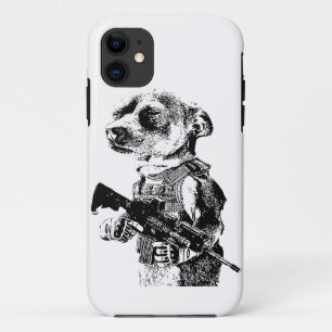 Funda Para iPhone 11 Perro con el chaleco del operador AR15