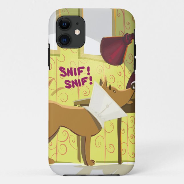 Funda De Case-Mate Para iPhone Perro Cono Cabeza Divertido (Reverso)