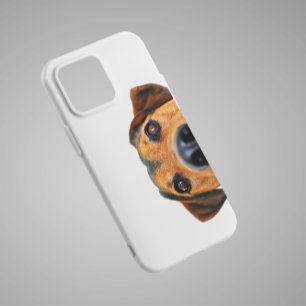 Funda Para iPhone 15 Pro Max Perro Cute Nosey Peeking Up   Ca de teléfono de ép