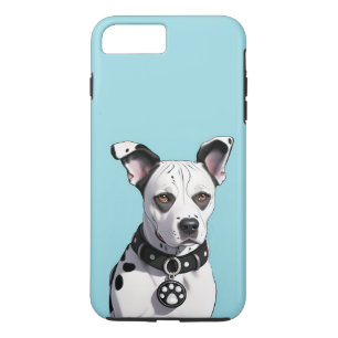 Funda Para iPhone 8 Plus/7 Plus Perro dálmata con manchas negras y collar