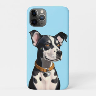 Funda Para iPhone 11 Pro Perro dálmata con manchas negras y collar