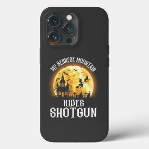 Funda Para iPhone 13 Pro Perro de Bernese monta en la escopeta, perro parla