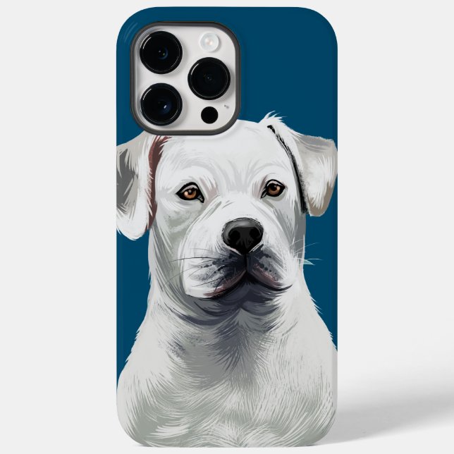 FUNDA DE Case-Mate PARA iPhone PERRO DE BULLDOG BLANCO AMERICANO (Reverso )