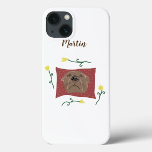 Funda Para iPhone 13 Perro de Bulldog durmiente