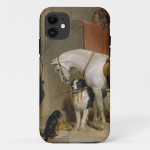 Funda Para iPhone 11 Perro de caballo Favoritos pintando arte Paisaje d