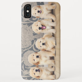 Funda Para iPhone XS Max Perro de cachorro de la popa de la cazadora de oro