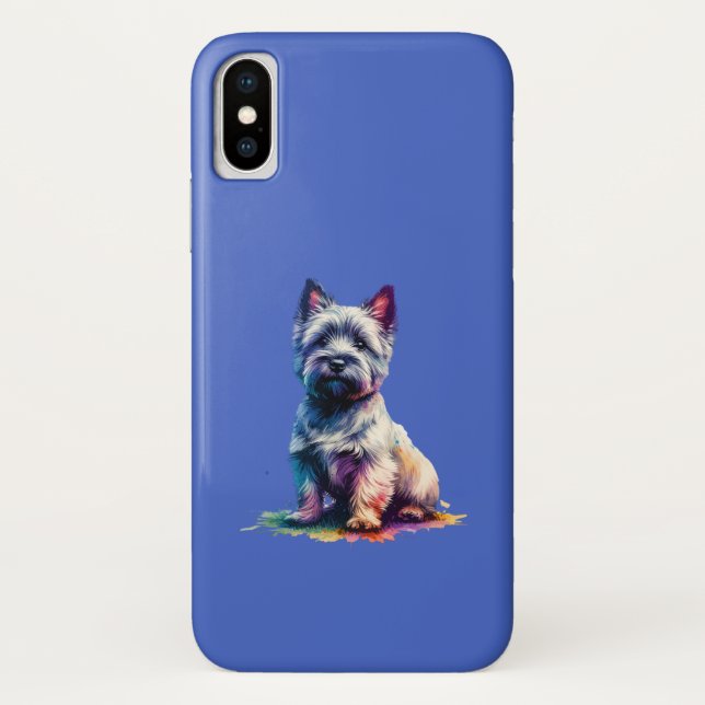 Funda De Case-Mate Para iPhone Perro de Cairn Terrier (Reverso)