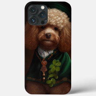 Funda Para iPhone 13 Pro Max Perro de canapé con vestido de San Patricio