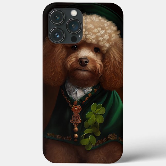 Funda De Case-Mate Para iPhone Perro de canapé con vestido de San Patricio (Reverso )