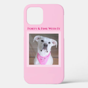 Funda Para iPhone 12 Perro de confianza con ojos de alma 40 rosa