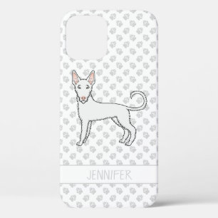Funda Para iPhone 12 Perro de dibujos animados de pelo blanco y alambre