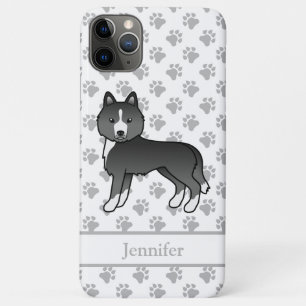 Funda Para iPhone 11 Pro Max Perro De Dibujos Animados Husky Siberiano Mayormen