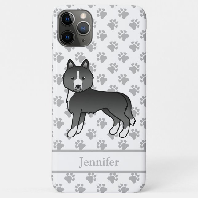 Funda De Case-Mate Para iPhone Perro De Dibujos Animados Husky Siberiano Mayormen (Reverso)