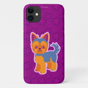 Funda Para iPhone 11 Perro de dibujos animados Kawaii Short Hair Yorkie