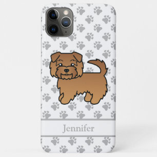 Funda Para iPhone 11 Pro Max Perro de dibujos animados Norfolk Terrier Rojo & N