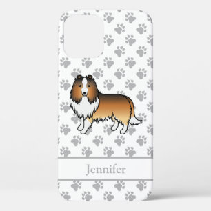 Funda Para iPhone 12 Perro de dibujos animados Sable Shetland Sheepdog