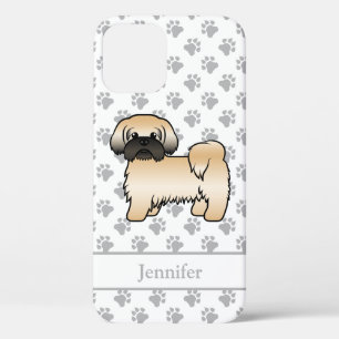 Funda Para iPhone 12 Pro Perro De Dibujos Animados Shih Tzu Con Máscara Neg