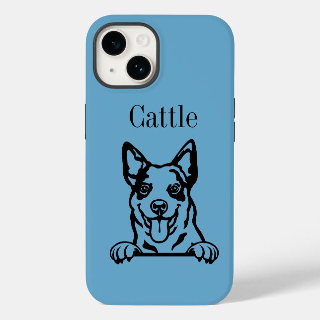 Funda De Case-Mate Para iPhone Perro de ganado australiano (Reverso )