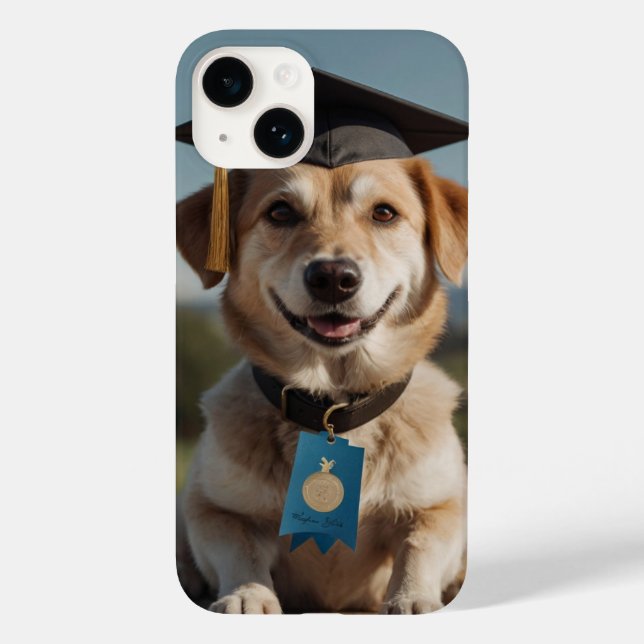 Funda De Case-Mate Para iPhone Perro de graduación (Reverso )