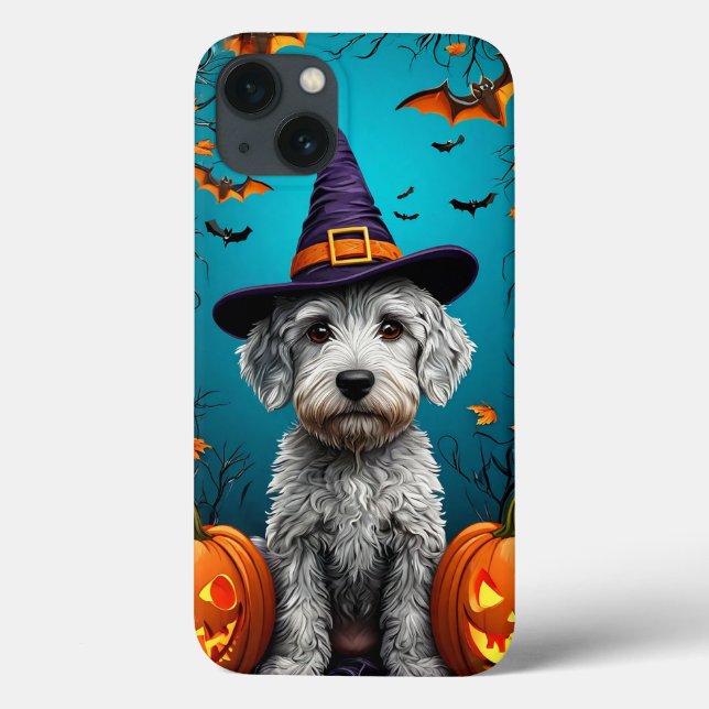 Funda De Case-Mate Para iPhone Perro de Halloween (Reverso)