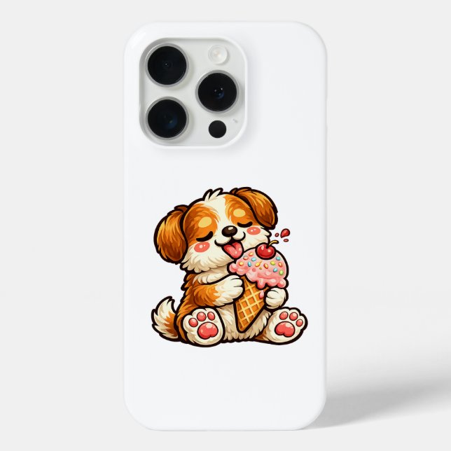 Funda De Case-Mate Para iPhone Perro de helado genial (Reverso )