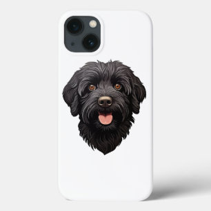 Funda Para iPhone 13 Perro de Labradoodle Negro