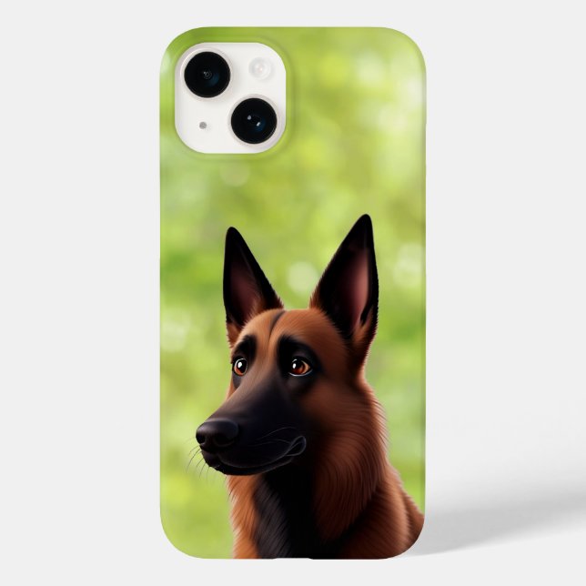 Funda De Case-Mate Para iPhone Perro de Malinois (Reverso )