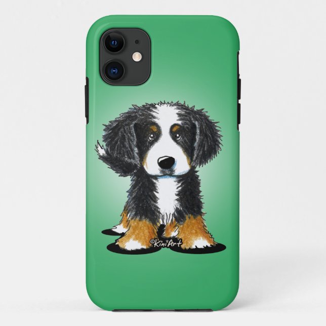Funda De Case-Mate Para iPhone Perro de montaña KiniArt Bernese (Reverso)