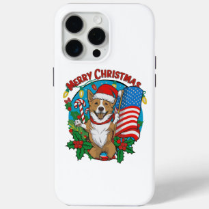 Funda Para iPhone 15 Pro Max Perro de Navidades Cute